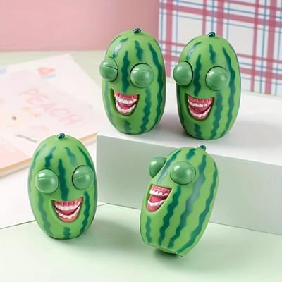 Fruit Squishy Speelgoed Uitpuilende Ogen Watermeloen Plezier Knijpen Fidget Sensorisch Speelgoed Watermeloen Stressbal Kerst Verjaardag Cadeaus