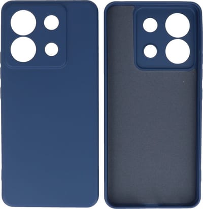 Hoesje Geschikt voor Xiaomi Redmi Note 13 Pro - Fashion Telefoonhoesje Backcover - Siliconen Hoesje - Navy