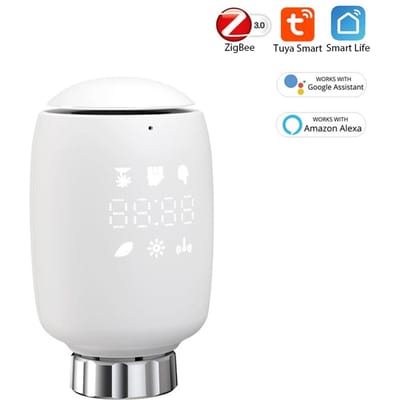 Vanne de radiateur thermostatique Tuya Zigbee3.0, contrôleur de température, actionneur de radiateur Intelligent blanc