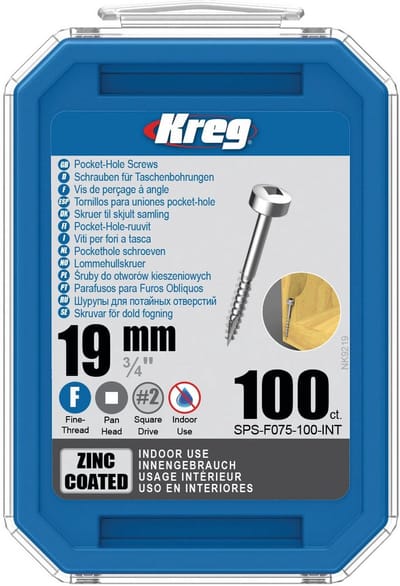Pocket Schroeven 3/4 Inch Fijn Draad Pan Kop (100 Stuks) voor Houtbewerking