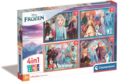 Clementoni - Puzzel - 4 in 1 - Frozen - Puzzel Voor Kinderen - Supercolor
