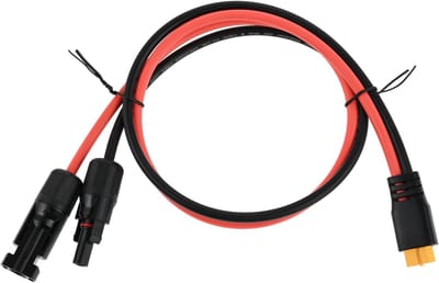 Zonnepaneel Adapterkabel - Solar XT60 Kabel - Energie Opladen - IP68 Waterdicht - 60 cm - Zwart