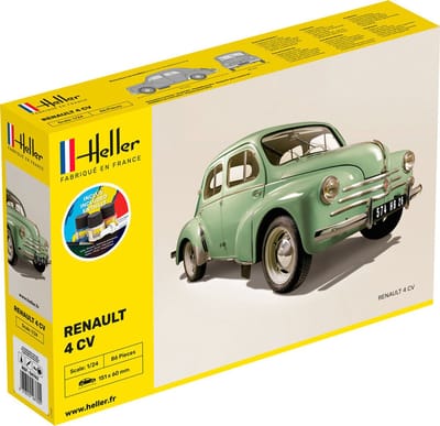 Heller Modelbouwpakket Auto - 56762 Renault 4 CV Car - Starter Kit Plastic - 1:24 - Modelbouw