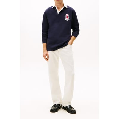 Tommy Hilfiger Ls Rwb Blocking Polo Desert Sky Taglia: M | Maglie a manica lunga Outlet | Uomo