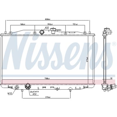 Radiator, motorkoeling NISSENS 68604
