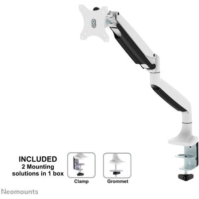 Neomounts NM-D750WHITE Tafelbeugel voor monitor 25,4 cm (10) - 81,3 cm (32) Kantelbaar, Zwenkbaar Wit