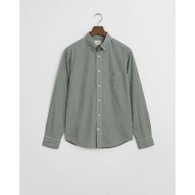 Gant Casual Overhemd Streep Groen - Maat 3XL - Heren - Overhemden Casual