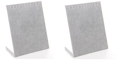 Dailygoods- Halskettingstandaard L-vorm - Sieraden Display - Fluweel - 2 Stuks - Organiser - Elegante Tafelstandaard 20x10x24 cm - Sieradendisplay