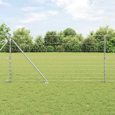 vidaXL - Gelast - Draadhek - met - Spikes - 25 - x - 1,2 - m - Gegalvaniseerd - staal - Mesh