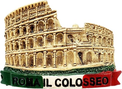 Vintage 3D Koelkastmagneet Colosseum van Rome - Decoratie voor Keuken, Kantoor en Magneetbord