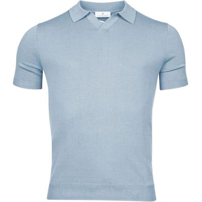 Thomas Maine Pullover Polo Single Knit Licht Blauw / male