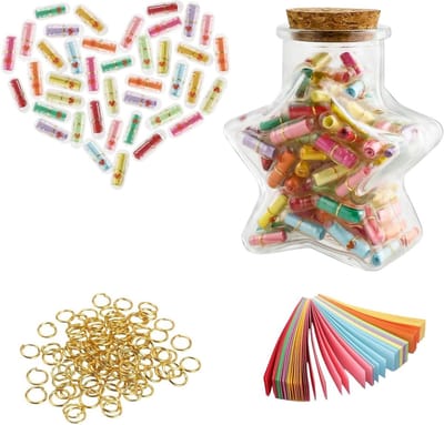 101 stuks berichtencapsule met wensfles - Transparante kleuren - Liefdesbrieven - Familie - Vriend - Vriendin