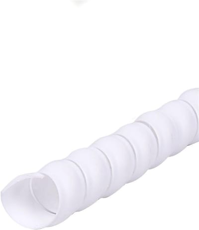 Spiraalslang Kabelbeschermer - Kabel Huls - Kabels Organiseren - Flexibel PP Materiaal - 10 Meter - Wit