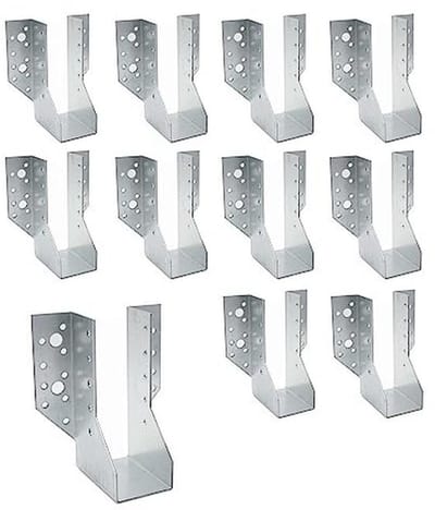 Balkdragers 10 stuks | Balkschoenen type A | 25 x 146 x 75 mm | Zink | Balkverbinder met Vleugels voor Houten Pergola's