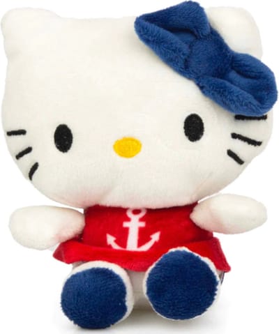 Hello Kitty Sailor Sweeties (Rood met Anker) Pluche Knuffel 15 cm