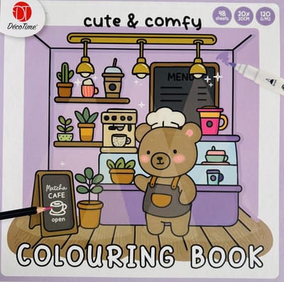 Cute & Comfy - Cozy kleurboek voor volwassen - 48 Kleurplaten - 20 x 20 cm - 120 g/m² Papier - Kleurboek volwassenen - Ook geschikt voor kinderen