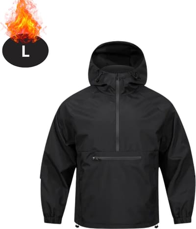 Nivard Windjas Voor Heren - Parka - Lente & Herfst - Jas - Volwassen - Windjack - Zwart - Maat L
