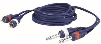 2 Mono Jack naar RCA-kabel 150 cm