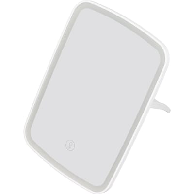 Miroir Cosmétique LED de Bureau HD 3 Couleurs Éclairé Pliant Miroir de Toilette Cosmétique pour la Maison white