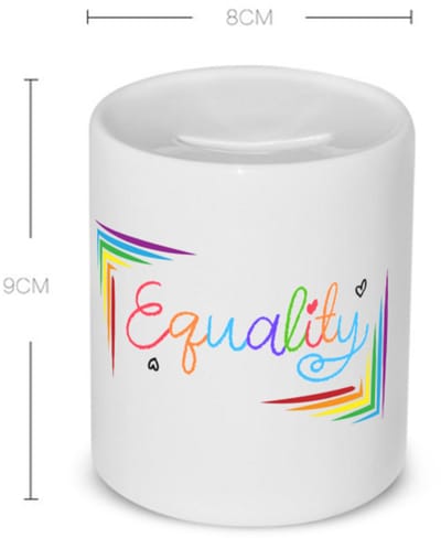 Akyol - lgbtq cadeau - Spaarpot - Lgbt - love is love - opdruk - lgbt - pride month - lgbtq vlag - gay pride - met tekst - opdruk - leuke pride spullen - verjaardag - cadeau - gift - 350 ML inhoud