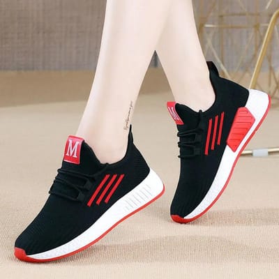 Sneaker Dames Nieuw Fly-Kit Mesh Ademend Casual Schoenen Mode Hardloopschoenen Trendy Schoenen 40