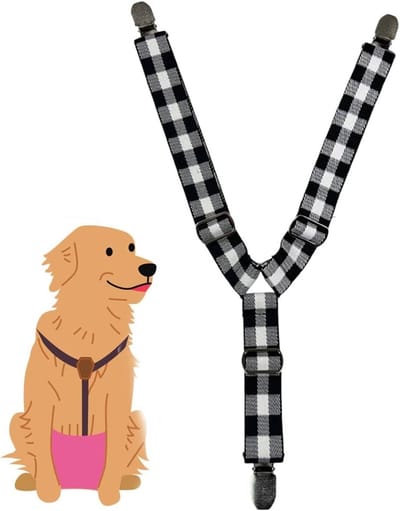Menstruatieluiers voor honden met verstelbare clips, ideaal voor kleine en middelgrote honden, absorberend en comfortabel