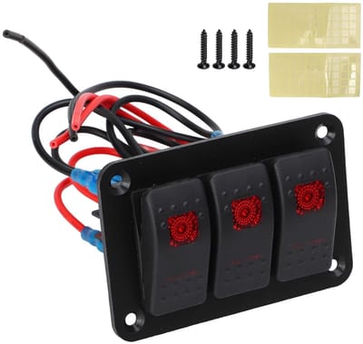 Schakelpaneel - Controlebord - Circuit Controle - IP65 Waterdicht - 3 Gang - Zwart