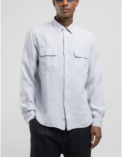 Replay M4147.000.81388b Overhemd Met Lange Mouwen Grijs 3XL Man