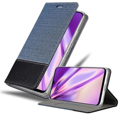 Cadorabo Hoesje geschikt voor Huawei P SMART 2020 in DONKERBLAUW ZWART - Beschermhoes met magnetische sluiting, standfunctie en kaartvakje Book Case Cover Etui