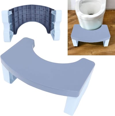 Opvouwbare Toiletkruk - Krukje Toilet - Gezondheid Verbeteren - Opvouwbaar Ontwerp - 40 x 23 x 7 cm - Blauw