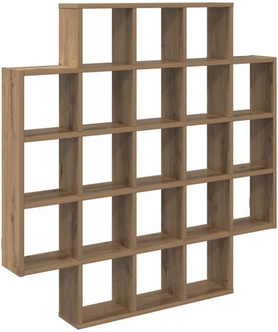 vidaXL - Wandplank - Artisanaal - eiken - 100 - x - 13 - x - 100 - cm - Bewerkt - hout