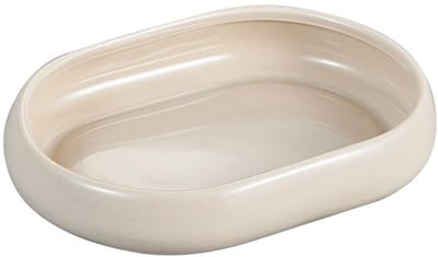 Bricard Bondy – Ovalen Klein Schaaltje – Set van 6 – 13,9×10,1×2,6 cm – Taupe – Porselein