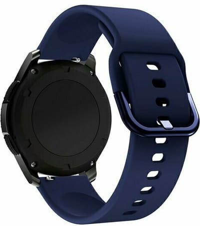 By Qubix - 22mm - Siliconen sportband - Donkerblauw - geschikt voor Huawei Watch 3 / 4 / 5 (pro) - 46mm & geschikt voor Huawei Watch GT / GT 2 / GT 3 (pro) / GT 4 (pro) / GT 5 (pro) / GT 6 (pro) 46mm / Ultimate / Ultimate 2