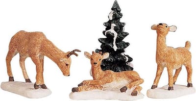 Lemax - Dad And Fawns - Set Of 4