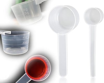 Dailygoods - Set van 2 Transparante Maatlepels met Schaalverdeling