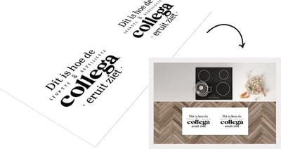 Keukenloper - Loper keuken - Baas - Collega - Quote - 120x50 cm - Keukenloper vinyl