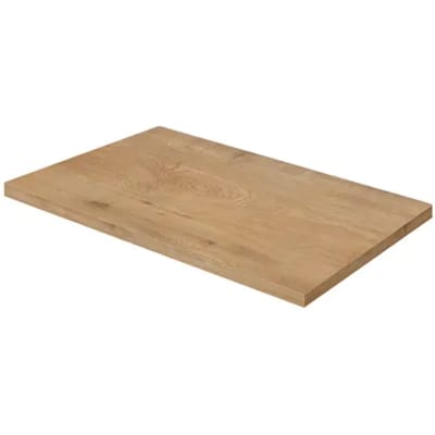 Aquazuro Wastafelblad Napoli - Hout - Melamine - Natuur Eik - 90x48cm