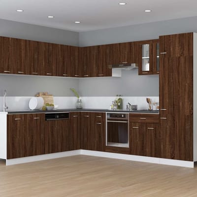 vidaXL - Ovenkast - Lyon - 60x46x81,5 - cm - bewerkt - hout - bruin - eikenkleur