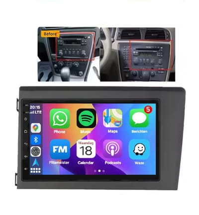 Autoradio 2/32GB met Carplay en Android auto | Geschikt voor Volvo XC70, V70, S60 1999-2005 | Radio scherm met Navigatie | 1999 2000 2001 2002 2003 2004 2005 | Met screencleaner