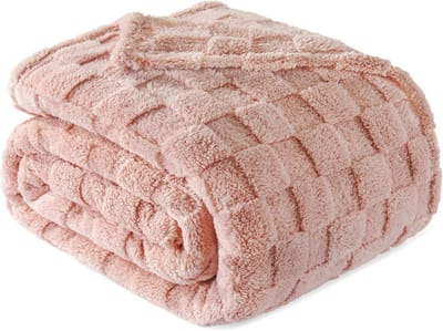 Lichte Flanellen Fleece Deken voor Alle Seizoenen - Zachte en Warme Geruite Plaid 152 x 203 cm