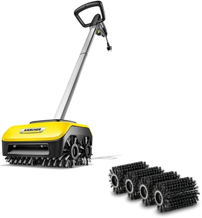 Kärcher PCL 6 Rollers set Terrasreiniger - Incl. 4 rollers steen & 4 rollers hout - Lage druk - 4 Roterende borstels - Ideaal voor houten en stenen terrassen