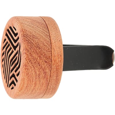 Diffuseurs d'Huiles Essentielles pour Voiture Bois de Rose Parfum Mini Diffuseur Portable en Bois pour Voiture avec Roche Volcanique pour Sortie d'Air de Voiture beige