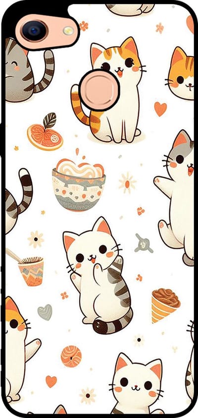 Smartphonica Telefoonhoesje Geschikt voor Oppo F5 met katten opdruk - TPU backcover case cat design geschikt voor Oppo F5