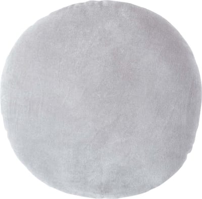 Homescapes fluwelen kussen, 40 cm rond, lichtgrijs