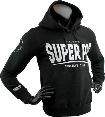 Super Pro Hoody S.P. Logo Zwart/Wit Small