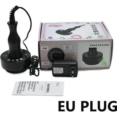 Lichaamsmassageapparaat met elektrische cupping, vacuümzuiging, EMS-verwarming, schrapen, afslanktherapie, lymfedrainage en ontgifting. gray