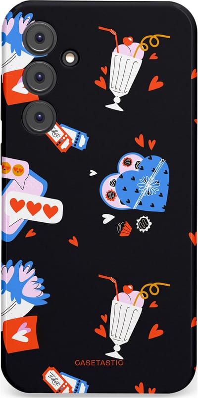 Casetastic Hoesje Geschikt voor Samsung A35 - Stijlvolle Beschermende Duo-layer Case - Liefdes Kaarten