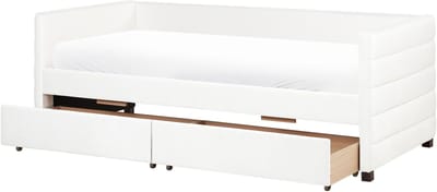 MARRAY - Slaapbank - Gebroken wit - 90 x 200 cm - Fluweel