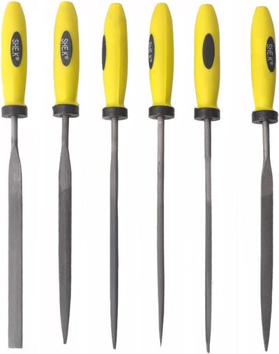 Set van 6 Naaldvijlen voor Precisiewerk - Diverse Vijlvormen voor Hout, Metaal en Kunststof