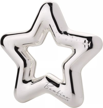 Juliana - Bambino - Silver plated - verzilverd - Ster Rammelaar - Widdop And Co - Baby Kado - Baby Cadeau - Kraam kado - Zilver - Baby Gift